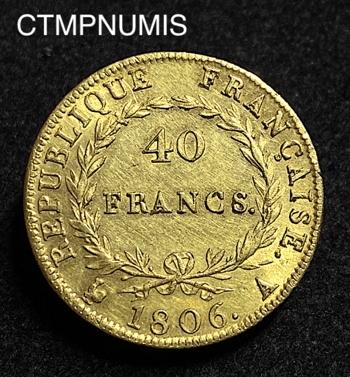 ,MONNAIE,40,FRANCS,OR,NAPOLEON,1806,