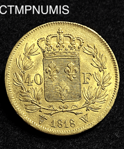 ,MONNAIE,ROYALE,LOUIS,XVIII,40,FRANCS,OR,1818,