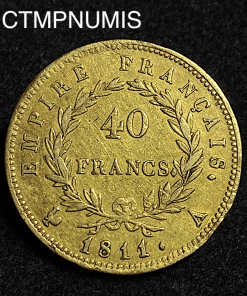,MONNAIE,EMPIRE,40,FRANCS,OR,NAPOLEON,I°,1811,