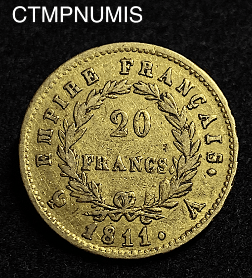 ,MONNAIE,EMPIRE,20,FRANCS,NAPOLEON,1811,