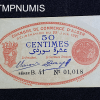 ,BILLET,ALGERIE,50,CENTIMES,1921,COMMERCE,ALGER,