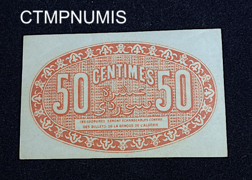 ,BILLET,ALGERIE,50,CENTIMES,1921,COMMERCE,ALGER,