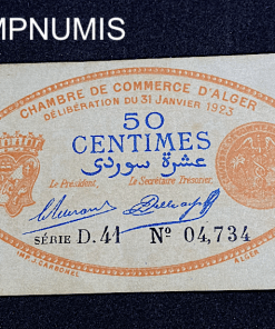 ,BILLET,ALGERIE,50,CENTIMES,1923,COMMERCE,ALGER,
