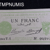 ,BILLET,ALGERIE,1,FRANC,CHAMBRE,COMMERCE,ALGER,1914,