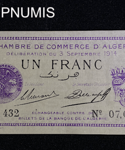 ,BILLET,ALGERIE,COMMERCE,ALGER,1,FRANC,1914,VIOLET,