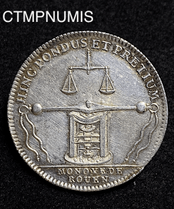 ,JETON,NORMANDIE,LOUIS,XIV,MONNAIE,ROUEN,1711,