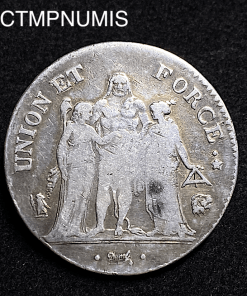 ,MONNAIE,5,FRANCS,ARGENT,UNION,FORCE,AN,7,L,BAYONNE,