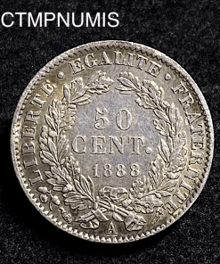 ,MONNAIE,50,CENTIMES,ARGENT,CERES,1888,