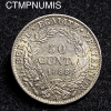 ,MONNAIE,ARGENT,50,CENTIMES,CERES,1888,