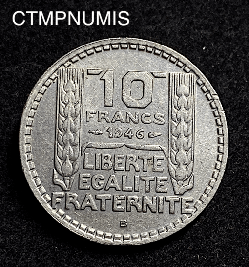 ,MONNAIE,10,FRANCS,TURIN,1946,RAMEAUX,LONGS,