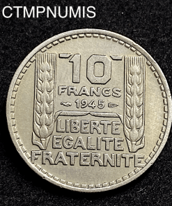 ,MONNAIE,10,FRANCS,TURIN,1945,RAMEAUX,COURTS,