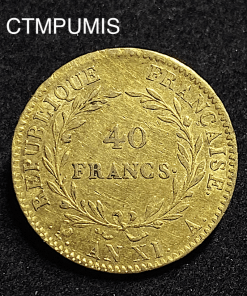 ,MONNAIE,CONSULAT,40,FRANCS,OR,NAPOLEON,CONSUL,AN,XI,