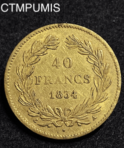 ,MONNAIE,ROYALE,40,FRANCS,OR,LOUIS,PHILIPPE,1834,