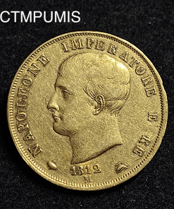 ,MONNAIE,ITALIE,40,LIRE,OR,NAPOLEON,I°,1812,MILAN,