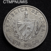 ,MONNAIE,CUBA,1,PESO,ARGENT,1916,