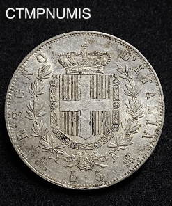 ,MONNAIE,ITALIE,5,LIRE,ARGENT,1871,MILAN,