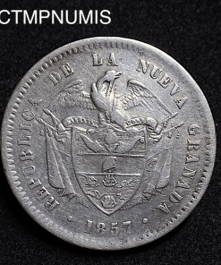 ,MONNAIE,COLOMBIE,1,PESO,ARGENT,1857,BOGOTA,