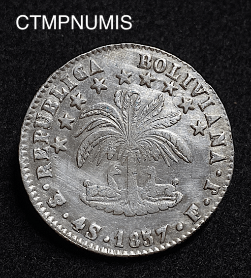 ,MONNAIE,BOLIVIE,4,SOLES,ARGENT,1837,POTOSI,