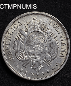 ,MONNAIE,BOLIVIE,1,BOLIVIANO,ARGENT,1872,POTOSI,