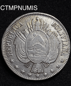 ,MONNAIE,BOLIVIE,1,BOLIVIANO,ARGENT,1864,POTOSI,