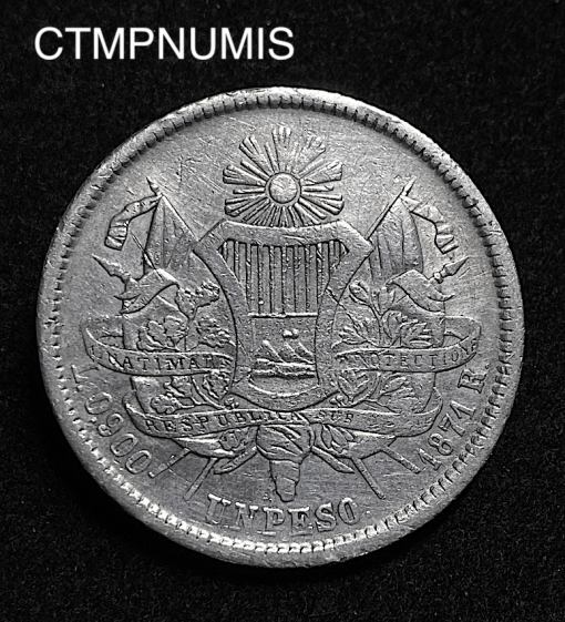 ,MONNAIE,GUATEMALA,1,PESO,ARGENT,1871,