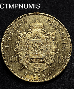 ,MONNAIE,EMPIRE,100,FRANCS,OR,NAPOLEON,1856,