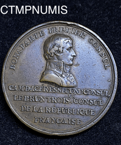 ,MEDAILLE,CONSULAT,BONAPARTE,CONSUL,COLONNE,NATIONALE,1800,AN,8,