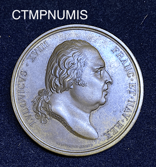 MEDAILLE,LOUIS,XVIII,MONUMENTS,GREC,EGYPTE,1822,