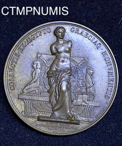 MEDAILLE,LOUIS,XVIII,MONUMENTS,GREC,EGYPTE,1822,