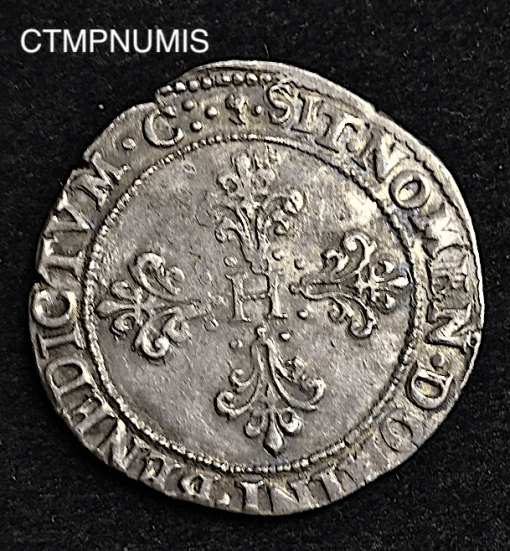 ,MONNAIE,ROYALE,HENRI,III,FRANC,ARGENT,1579,M,TOULOUSE,