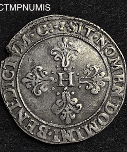 ,MONNAIE,ROYALE,HENRI,III,FRANC,ARGENT,1580,M,TOULOUSE,