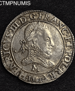 ,MONNAIE,ROYALE,FRANC,ARGENT,HENRI,III,1581,M,TOULOUSE,