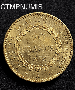 ,MONNAIE,20,FRANCS,OR,GENIE,1875,