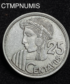 ,MONNAIE,GUATEMALA,25,CENTAVOS,ARGENT,1956,
