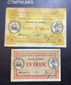 ,BILLET,COLONIE,SENEGAL,1917,1,2,FRANCS,