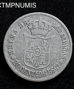 ,MONNAIE,ESPAGNE,20,CENTIMOS,1868,MADRID,ARGENT,