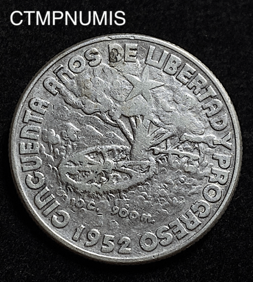 ,MONNAIE,CUBA,40,CENTAVOS,ARGENT,1952,