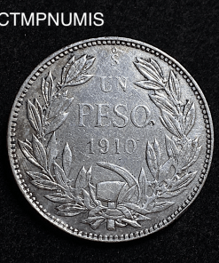 ,MONNAIE,CHILI,1,PESO,ARGENT,1910,