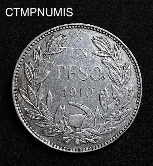 ,MONNAIE,CHILI,1,PESO,ARGENT,1910,