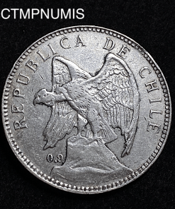 ,MONNAIE,CHILI,1,PESO,ARGENT,1910,