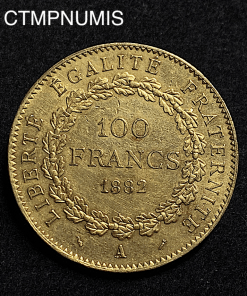 ,MONNAIE,100,FRANCS,OR,GENIE,1882,