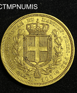 ,MONNAIE,ITALIE,100,LIRE,OR,,1834,TURIN,