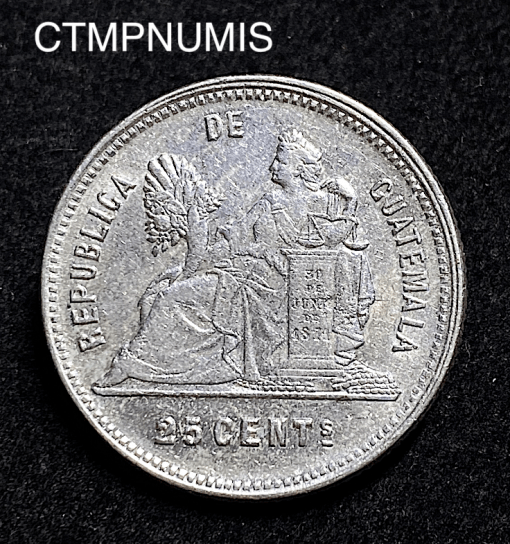 ,MONNAIE,GUATEMALA,25,CENTIMOS,ARGENT,1893,