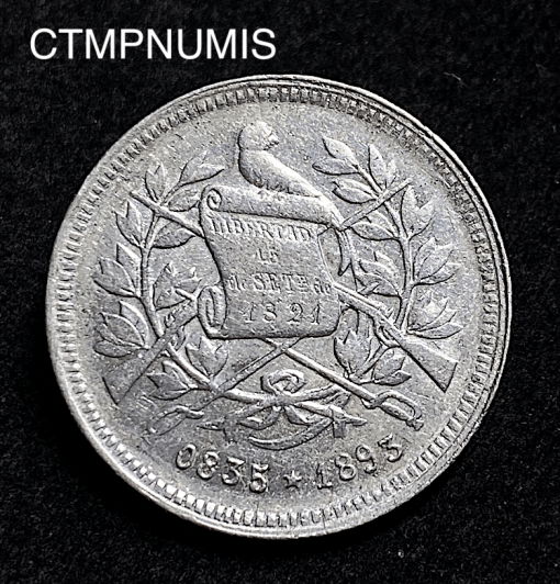 ,MONNAIE,GUATEMALA,25,CENTIMOS,ARGENT,1893,