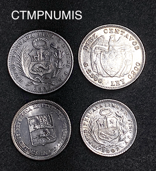 ,MONNAIE,PEROU,VENEZUELA,COLOMBIE,ARGENT,