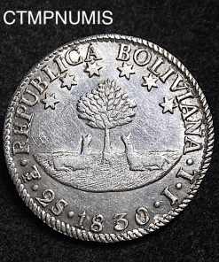 ,MONNAIE,BOLIVIE,2,SOLES,ARGENT,1825,POTOSI,