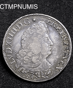 ,MONNAIE,ROYALE,LOUIS,XIV,1/2,ECU,AUX,8,L,1°,TYPE,1690,I,LIMOGES,