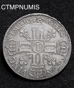 ,MONNAIE,ROYALE,LOUIS,XIV,1/2,ECU,AUX,8,L,1°,TYPE,1690,I,LIMOGES,