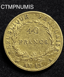 ,MONNAIE,REPUBLIQUE,40,FRANCS,OR,NAPOLEON,AN,13,