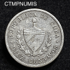 ,MONNAIE,CUBA,10,CENTAVOS,ARGENT,1915,